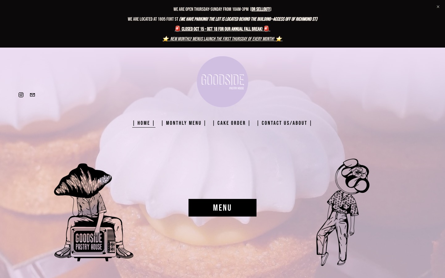 The current homepage